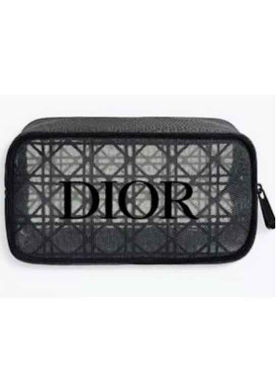 Dior Handbags - Authentic Dior Beauty Black Mesh Makeup Cosmetic Bag / pouch